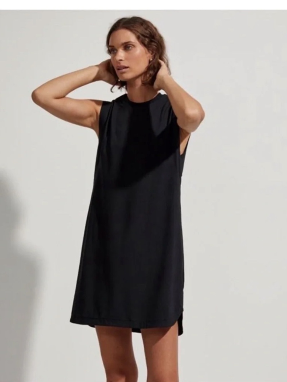 Varley Naples Shirt Dress Black Small